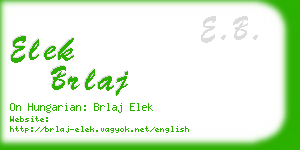 elek brlaj business card